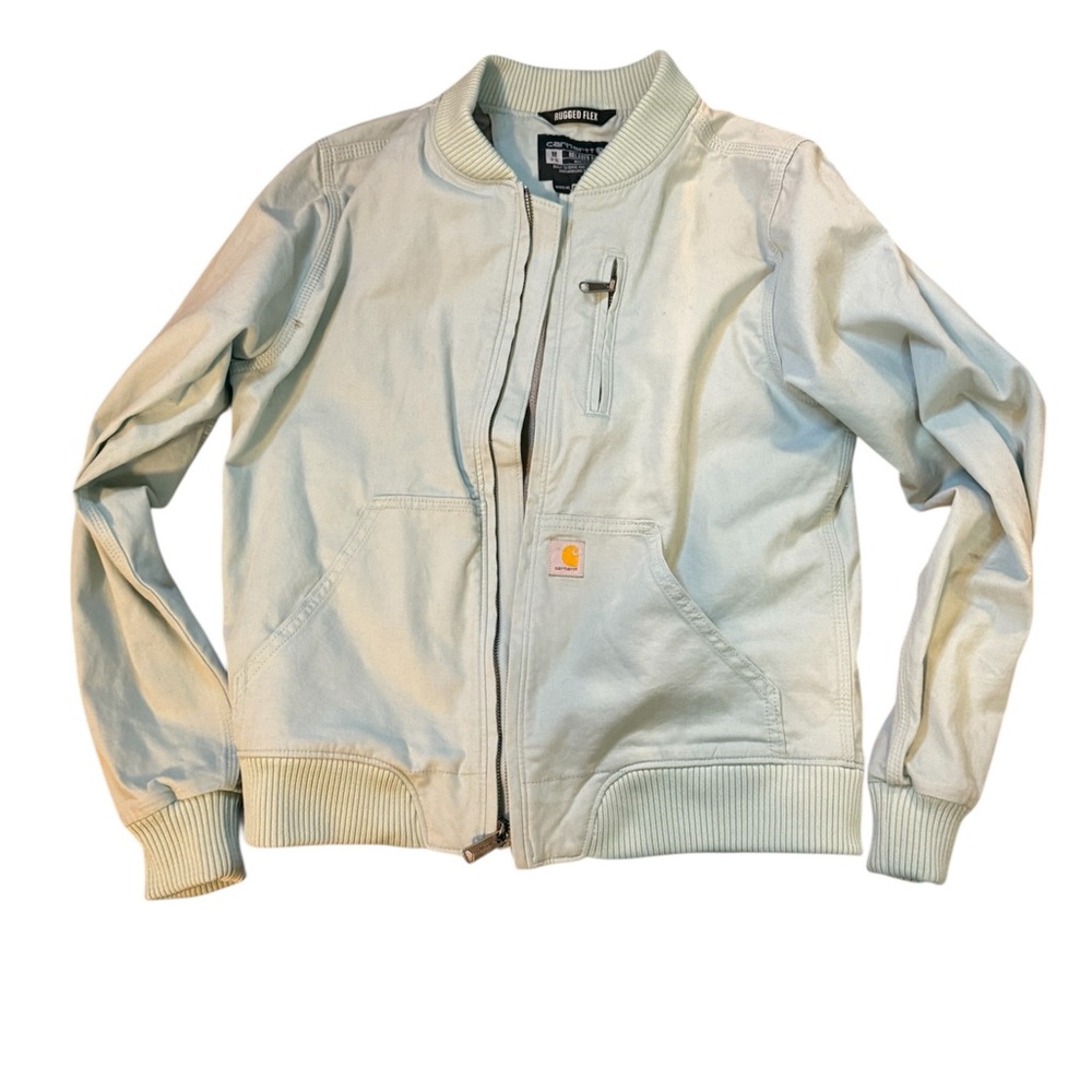 Carhartt Women's Bomber Jacket Light Blue Sz M - Picture 10 of 11